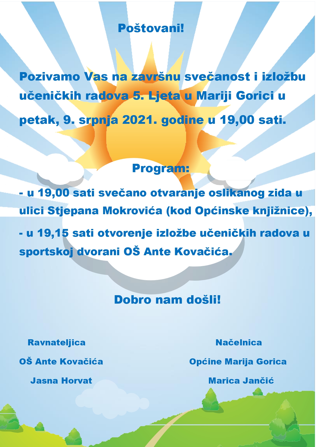 Pozivnica Ljeto u Mariji Gorici